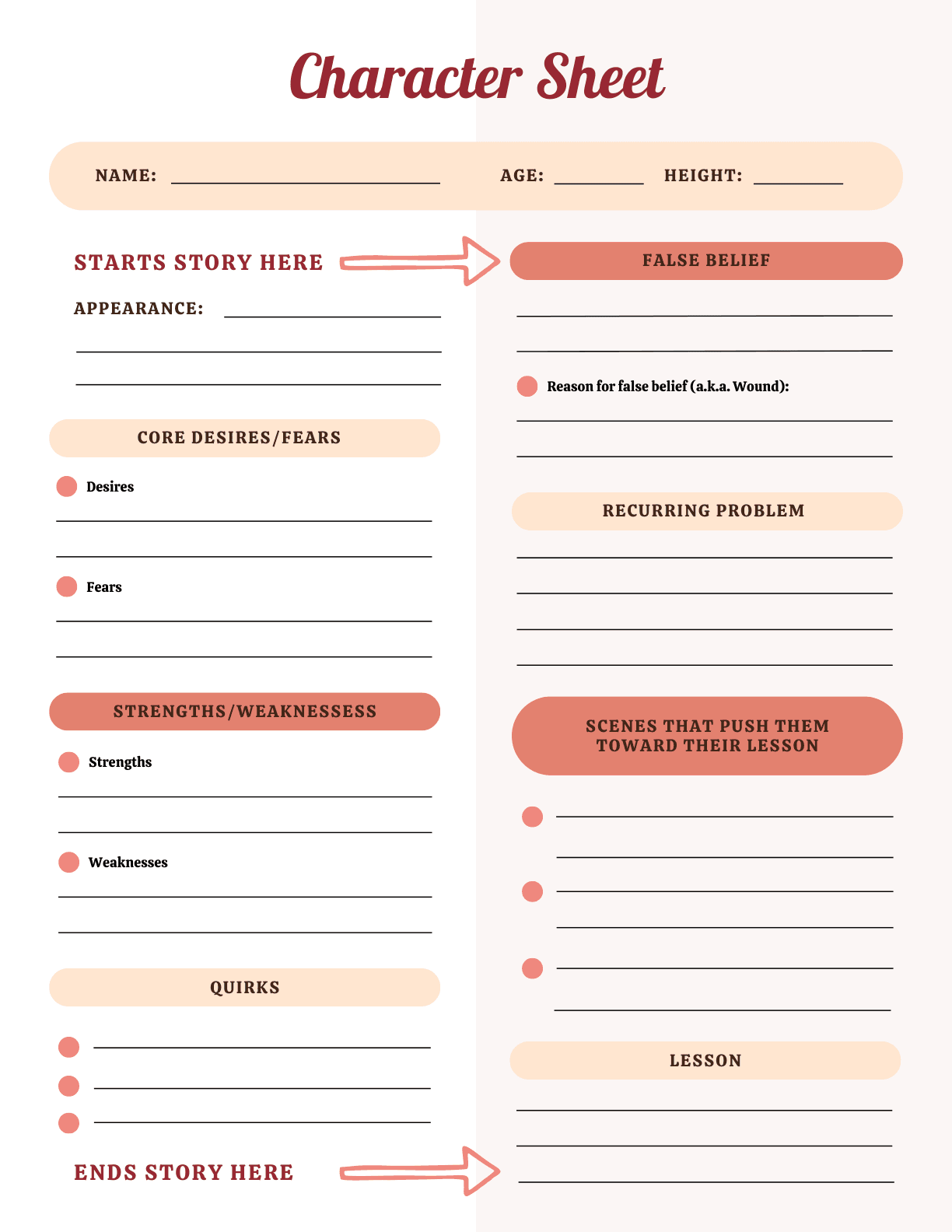 Character Sheet PDF preview